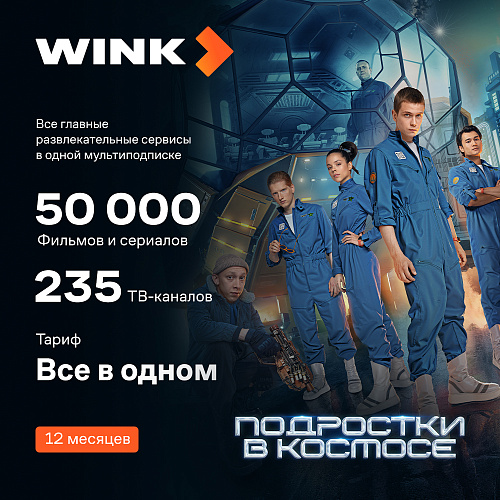 Подписка Wink Всё в одном на 12 месяц